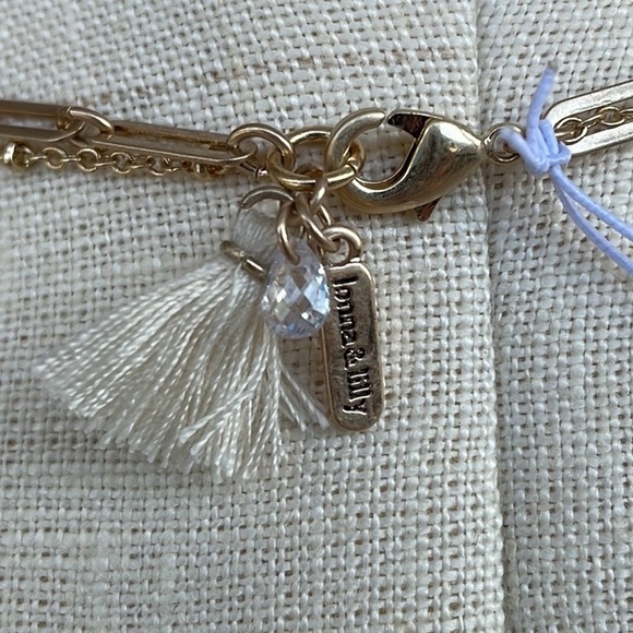 LONNA & LILLY Set in Distressed Gold-Tone Two-Row Long Pendant Necklace, 34" NWT - Picture 6 of 12